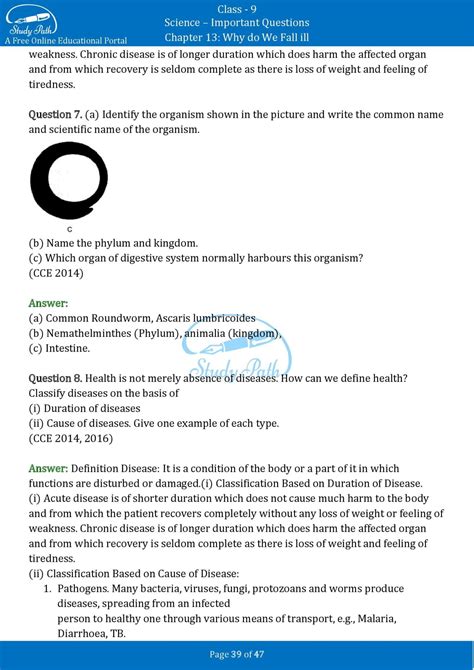 Image result for Class 9 Science Chapter Why Do We Fall Ill