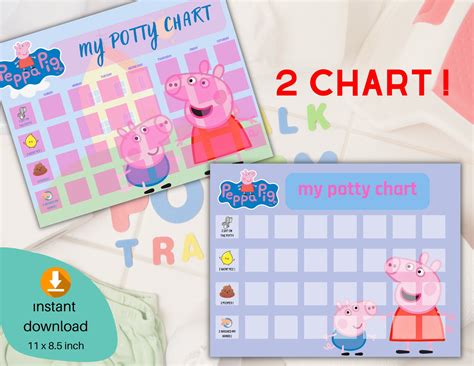 Peppa Pig Potty Training Rewards Chart Printable Peppa Pig, 44% OFF