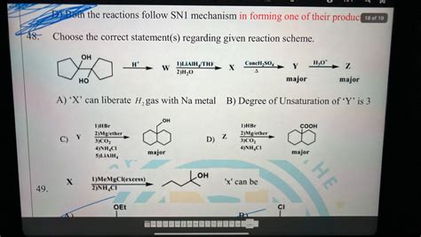 1. 3 the reactions follow SN1 mechanism in forming one of their produc18..