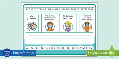 Dra van Maskers Visuele Ondersteuning Tafelmat - Twinkl