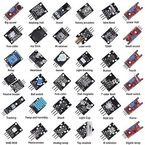 ALMOCN 37 in 1 Sensors Assortment Kit,37 Sensor Modules Starter Kit ...