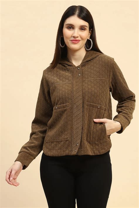 Brown Textured Sweatshirt – Global Republic