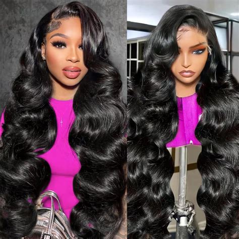 Amazon.com : MDL 13x4 Lace Front Wigs Human Hair Body Wave Wigs 30 Inch ...