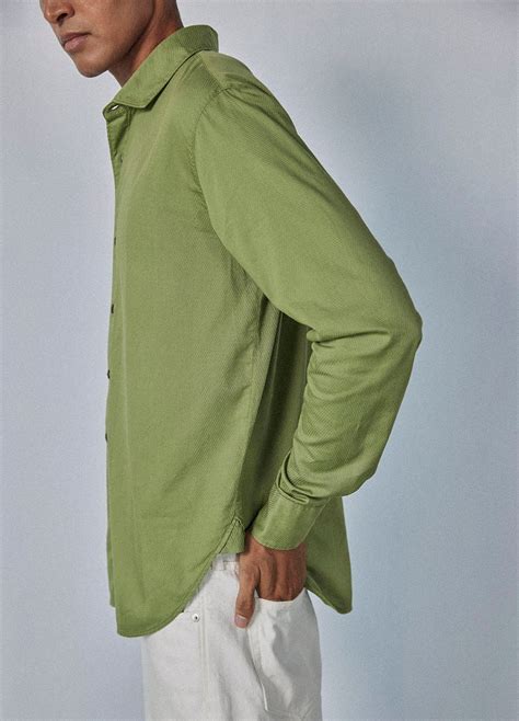 Buy No Nasties Moss Green Everyday Organic Cotton Sustainable Shirt For ...
