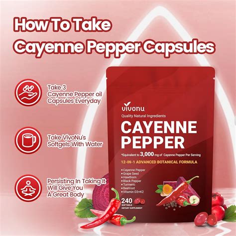 VivoNu Cayenne Pepper Softgels Supplement, Supports India | Ubuy