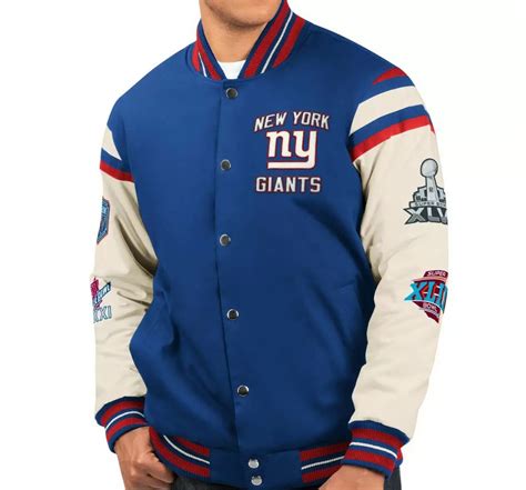 New York Giants Super Bowl Champions Bomber Jacket | la jacket