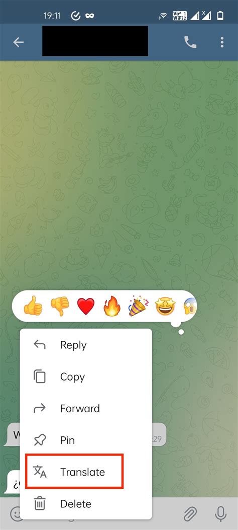 Telegram: How to translate messages in the app
