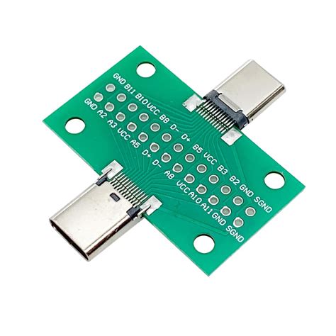 Cermant 2pcs USB 3.1 Type C Male to Female Test Board with PCB Board 24 ...