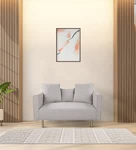 HomeTown Asher Fabric Two Seater Sofa in Grey Colour : Amazon.in: Home ...