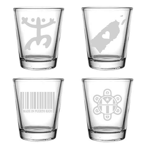 Buy Brindle Southern Farms Engraved Puerto Rico Glass Set of Four ...