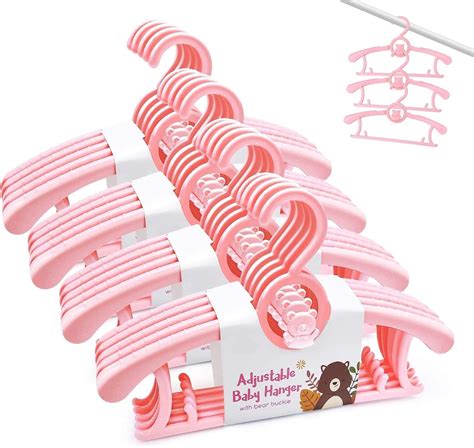 Amazon.com: HGYZE Kids Hangers 11"-14" Adjustable Plastic Baby Girl ...