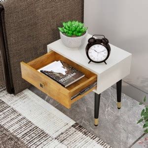 Hexa Red Bed Side Table with 1-Drawer, Nightstand, Bedrooms, Storage ...
