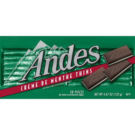 Andes Crème de Menthe Thin Mints, Peppermint Chocolate, 4.67 oz ...