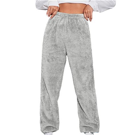 yievot Womens Winter Plush Pajama Pants Soft Warm Fuzzy Fleece Lounge ...