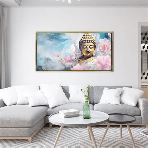 Serene Retreat: Lord Buddha Wall Art Paintings for Bedroom Decor ...