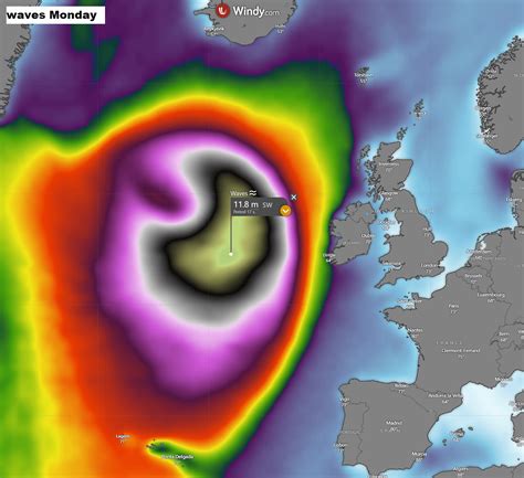 Ex-hurricane Erin's impact on weather in Western Europe