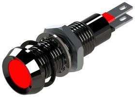 677-501-04 MARL, LED Panel Mount Indicator, Smoked Lens, Red ...