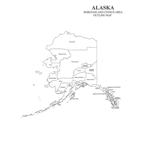 Alaska Borough and Census Area Map – Jigsaw-Genealogy