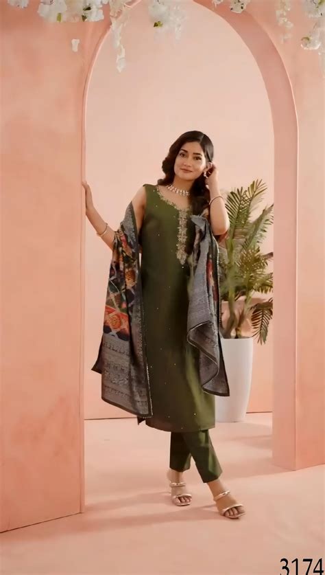 Green Colour Pants Set(LE-WPNS_3174) – Carron Clothing