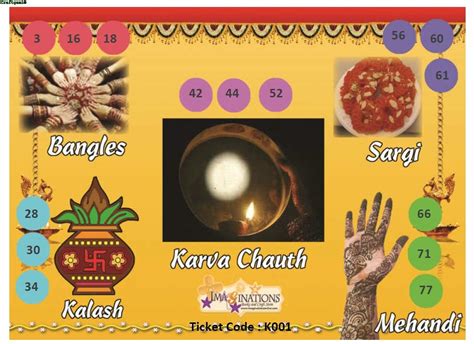 Buy Craftgami - Karwachauth Theme Tambola Tickets - Housie Tickets (24 ...