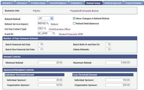 Setting Up Your Business Unit to Refund Customers