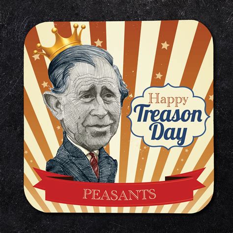 Happy Treason Day Peasants, 4th of July Coaster Set – Papersalt