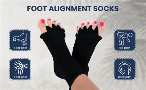 Foot Alignment Socks women 5 Finger Toe Separator for Men & Women (Free ...