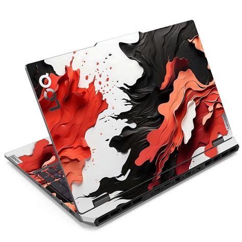 Shop Red Black Ink Art Laptop Skin for Lenovo LOQ | Buy Online Now ...