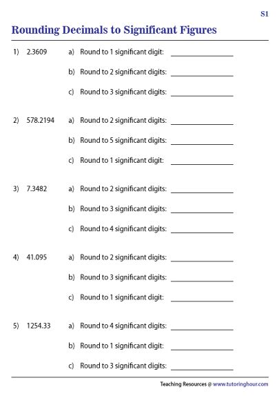 Image result for Significant Digit Practice Worksheet