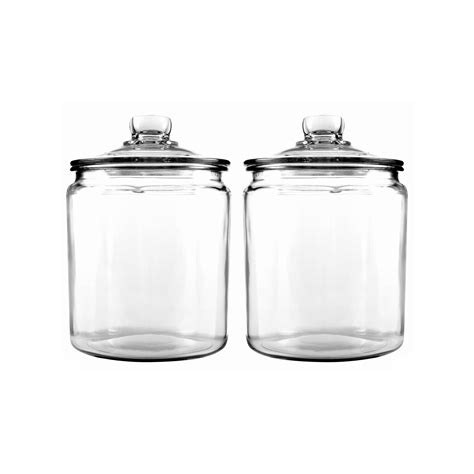 Anchor Hocking Heritage Hill, Half Gallon Glass Jar with Lid, 1/2 ...