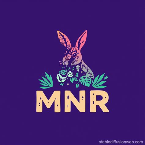 Cool Rabbit Silhouette Logo | Stable Diffusion Online