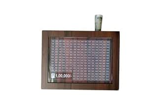 Wooden Money Saving Frame Box, 1 Lakh Rupees Denomination Chart, Brown ...