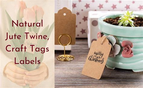 CVANU 100pcs Premium Gift Tags, Double-Sided Available Kraft Paper ...
