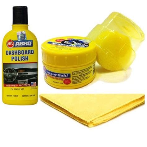 Abro Car Cleaning Kit ( Carnauba Car Wax + Dashboard Polish ...