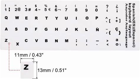 YTGRF-Spanish Keyboard Layout Stickers, 2 Pack Universal Keyboard ...