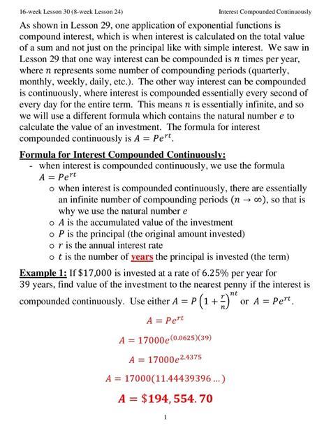 PDF-Interest Compounded Continuously