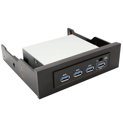 IO Crest SY-HUB20134 3.5-inch Bay 4 Port USB Hub (Black/Silver) - Buy ...