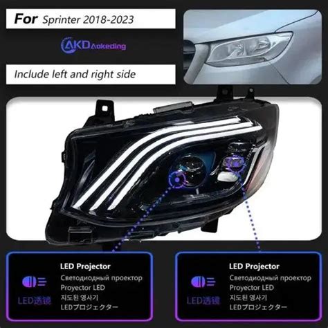 Car Lights for Benz Sprinter Headlight Projector Lens Maybach Style ...