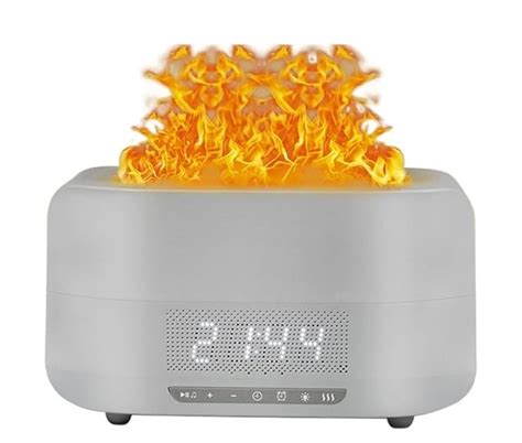 Buy Ubervia® 3 In 1 Flame Humidifier Clock With Remote Control ...