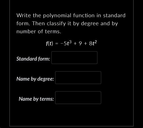 Write Polynomial Function in Standard Form 的图像结果