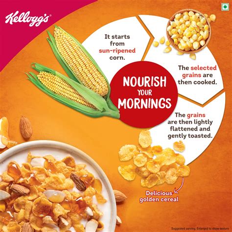 Kellogg's Corn Flakes Real Almond Honey , Breakfast Cereals , High in ...