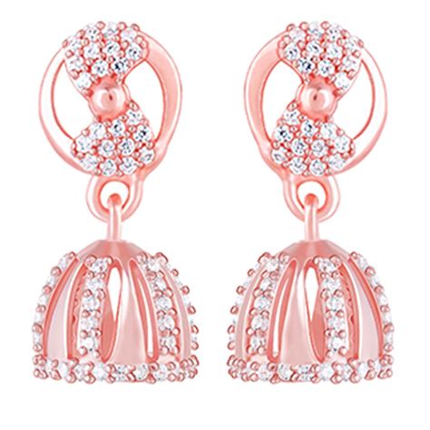 GIVA 925 Silver Rose Gold Bijoux Jhumki Earrings| Drops to Gift Women ...