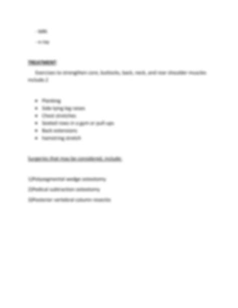 SOLUTION: Flat back syndrome - Studypool