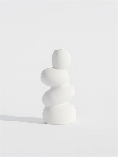 Buy | White Cobblestone Ceramic Flower Vase | TIED RIBBONS PRIVATE LIMITED