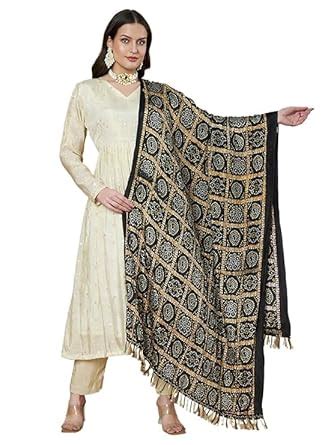 Buy GURUSOAMI Women's Bandhani & Patola Printed Dupatta - Traditional ...