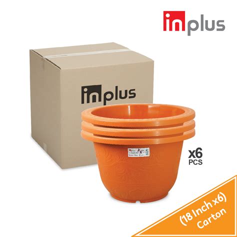 INPLUS CARTON DEAL 6Pcs/Pack 12,18,20 Inch Plastic Round Flower Pot ...