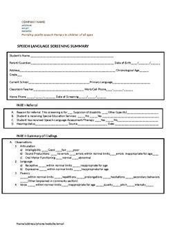 Image result for Language Sample Form
