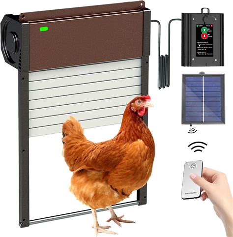 Automatic-Chicken-Coop-Door-Solar - Powered Opener Aluminum Auto ...