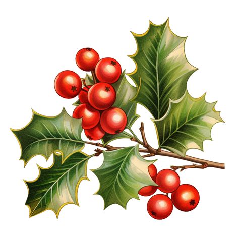 Christmas Holly Clipart for Festive DIY Projects