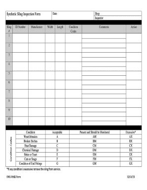 Pdf Nylon Sling Checklist - Fill and Sign Printable Template Online